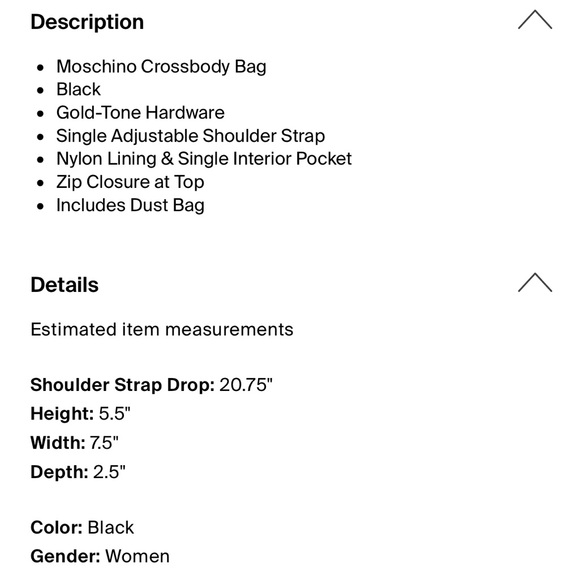 Moschino Quilted Black Crossbody Bag with Gold Logo - Picture 5 of 5